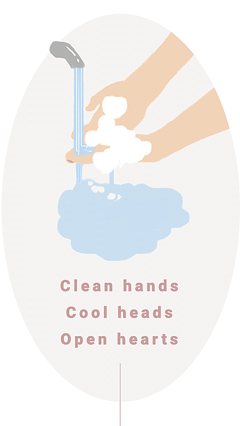 White Background Ellipse Frame Wash Hands Simple Fashion Style Poster Instagram Story