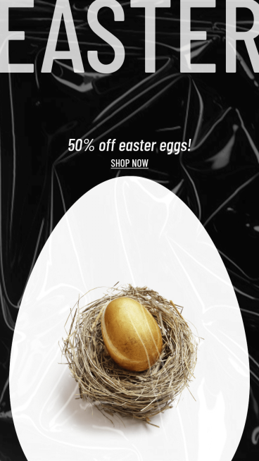 Simple Easter Eggs Discount Promo Instagram Story预览效果