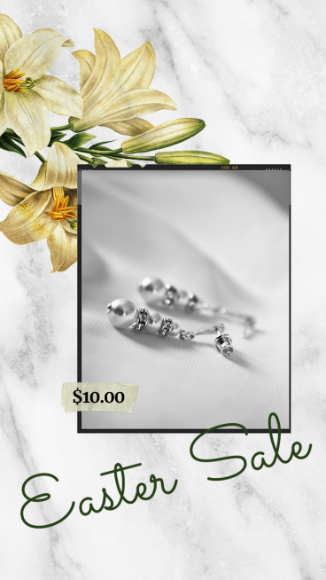 Paper Background Earring Photo Easter Promotion Simple Fashion Style Poster Instagram Story预览效果