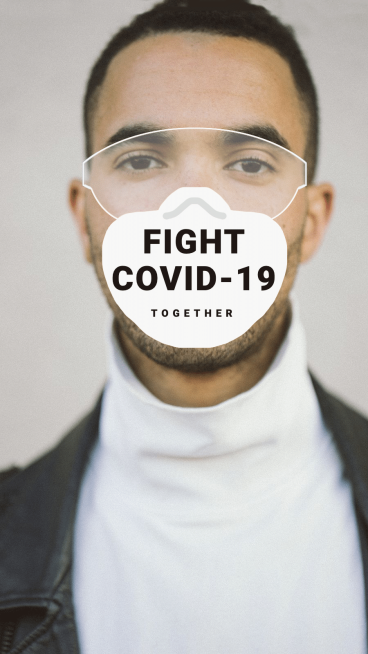 Minimalist Fight The Epidemic COVID-19 Text Instagram Story预览效果