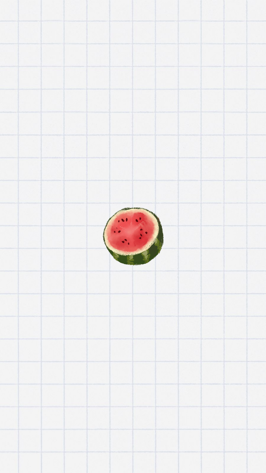 Simple Grid Background Mini Fruits Watermelon Illustration Instagram Highlight