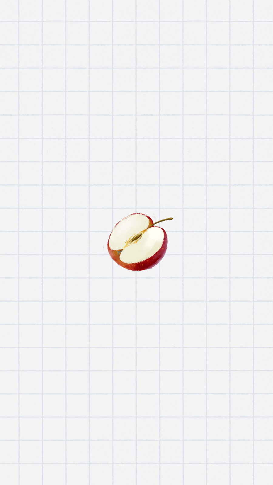 Grid Background Hand Painted Mini Fruits Apple Illustration Instagram Highlight