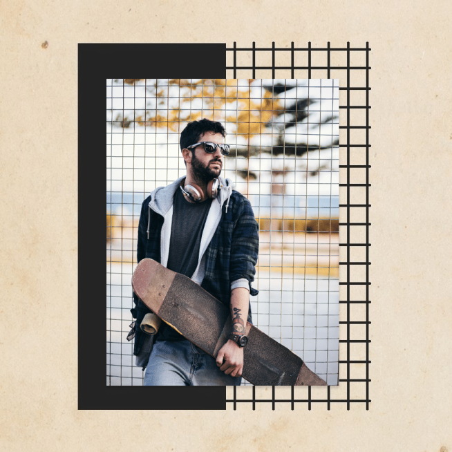 Literary Skateboard Boy Personal Show Instagram Post预览效果