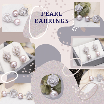 Literary Pearl Earring Display Instagram Post