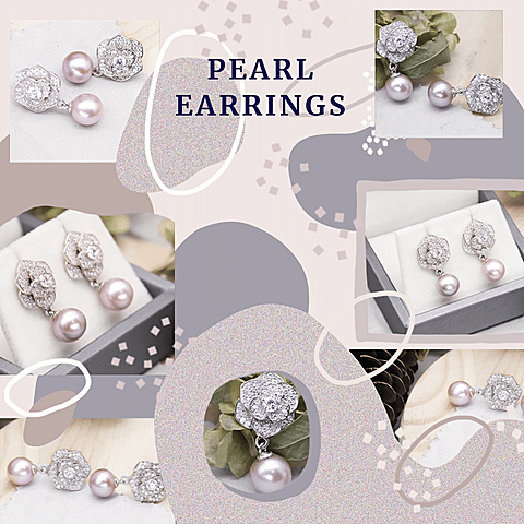 Literary Pearl Earring Display Instagram Post