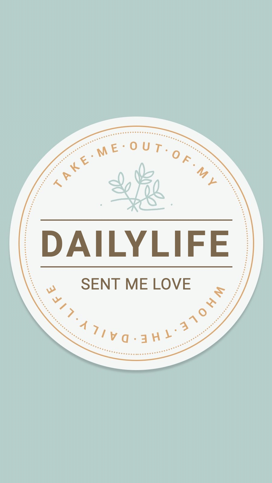 Retro Style Green Background Circle Element Text Instagram Highlight