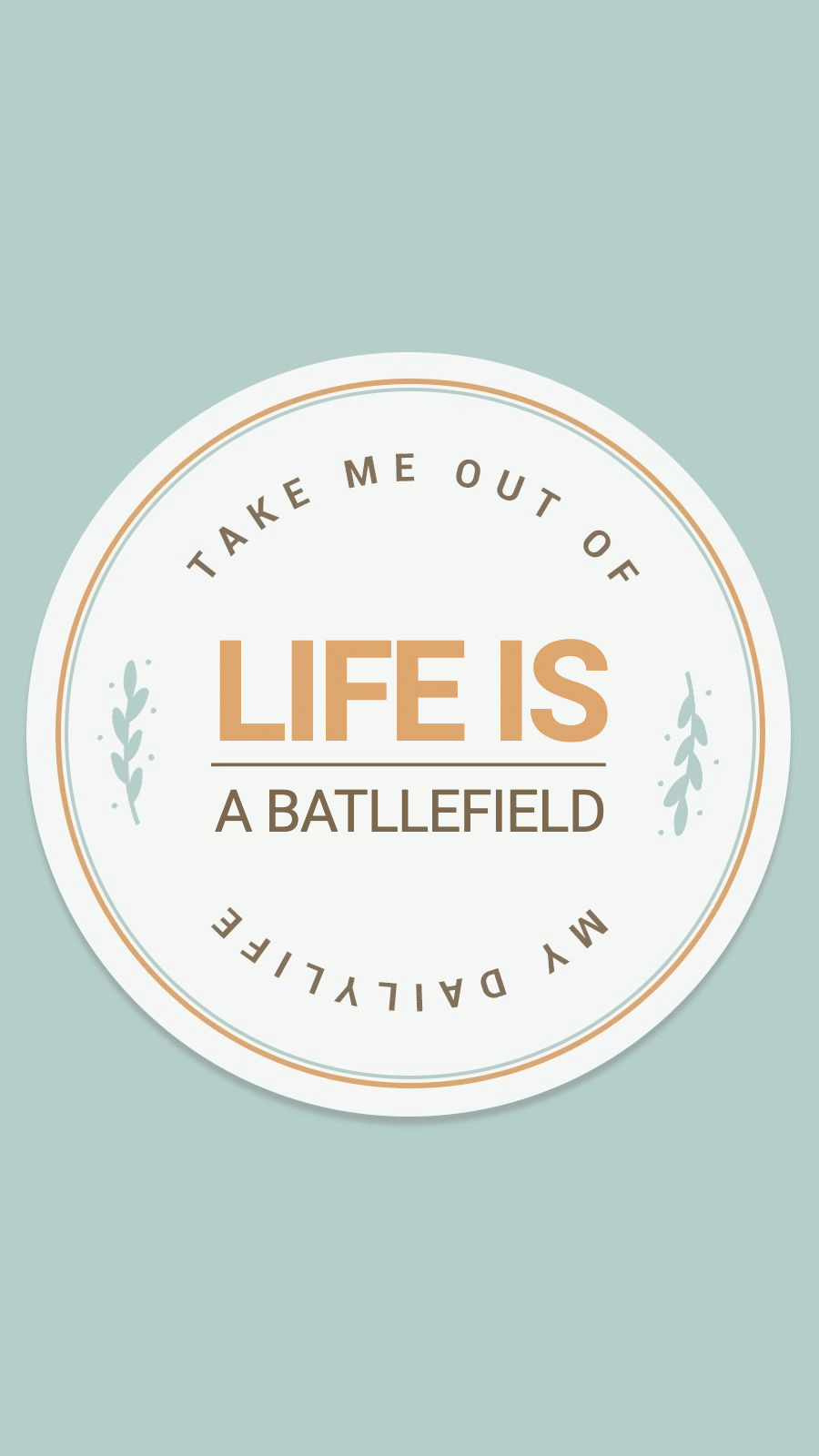 Pure Green Background Circle Element Simple Text Life Sharing Instagram Highlight