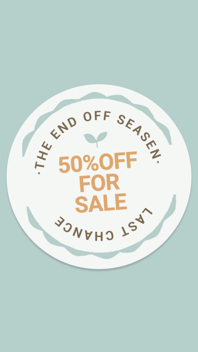 Pure Green Background White Circle Sale Text Instagram Highlight