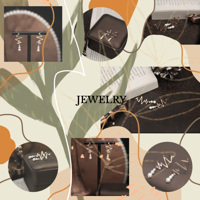 Simple Jewelry Earring Display Introduction Instagram Post预览效果