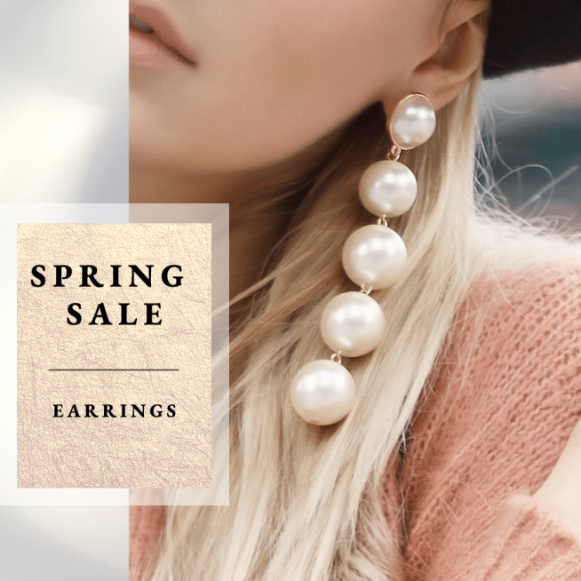 Fashion Women's Earring Spring Sale Instagram Post预览效果