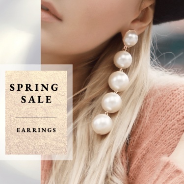 Fashion Women's Earring Spring Sale Instagram Post