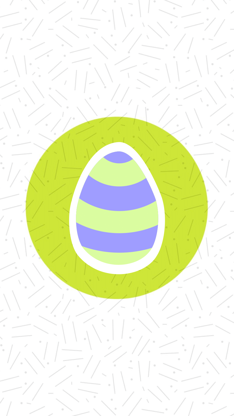 Simple Hand Painted Blue Stripe Pattern Easter Egg Illustration Instagram Highlight
