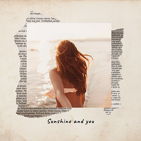 Newspaper Background Special Frame Woman Photo Simple Art Retro Style Poster Instagram Highlight