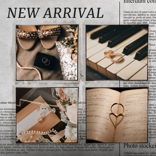 Simple Retro Ring New Arrival Display Instagram Post预览效果