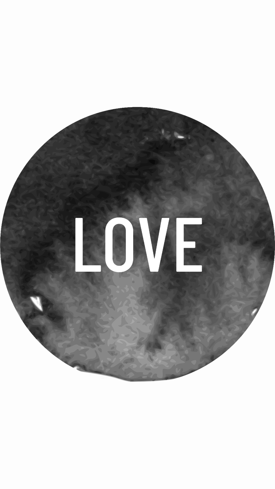 Simple Style Watercolor Circle Text Love Instagram Highlight
