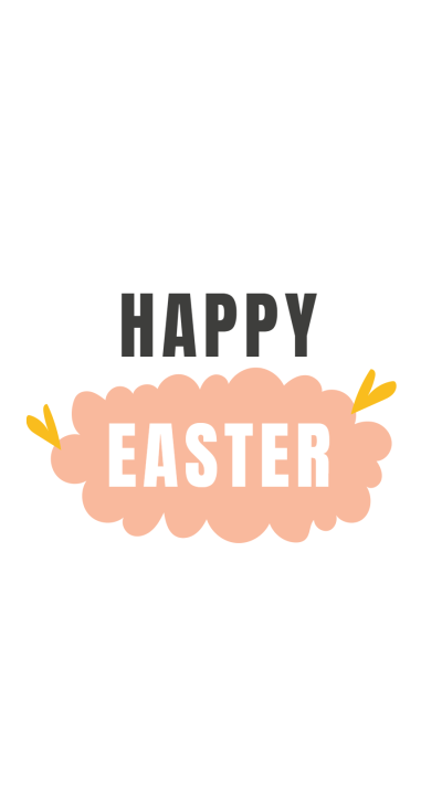 White Background Happy Easter Illustration Festival Promotion Simple Fashion Style Instagram Highlight