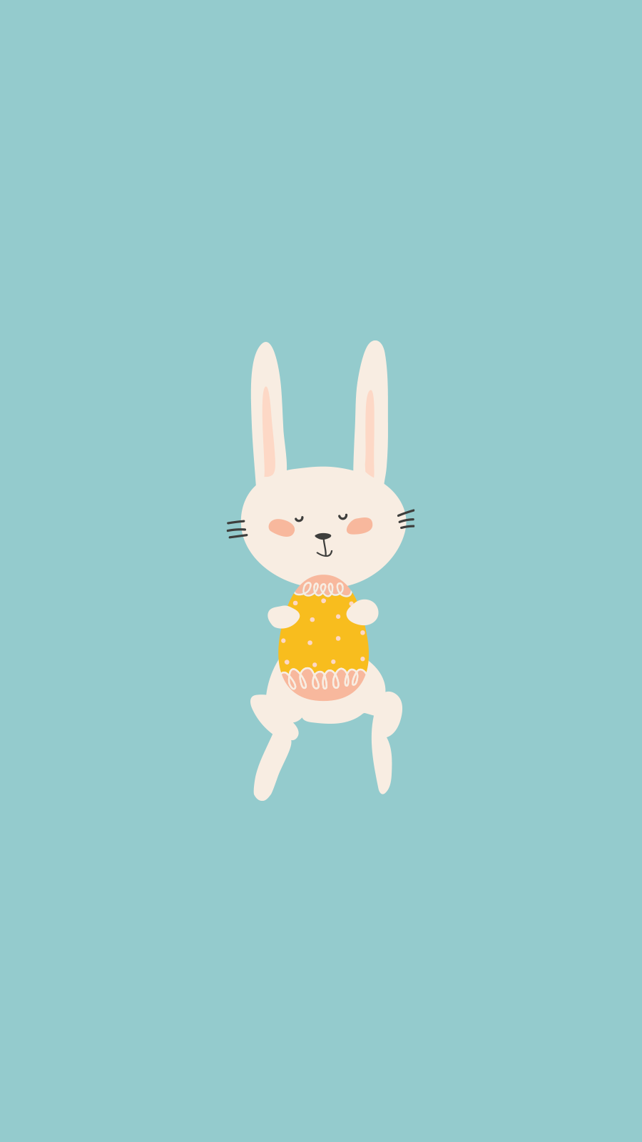 Blue Background Easter Festival Rabbit Fashion Simple Style Instagram Highlight