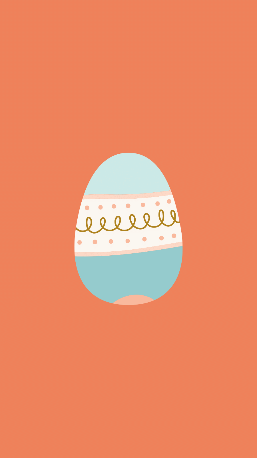 Easter Festival Orange Red Background Eggs Picture Simple Art Style Instagram Highlight