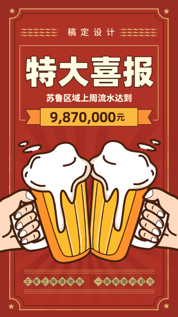 特大喜报/喜庆复古/手机海报预览效果