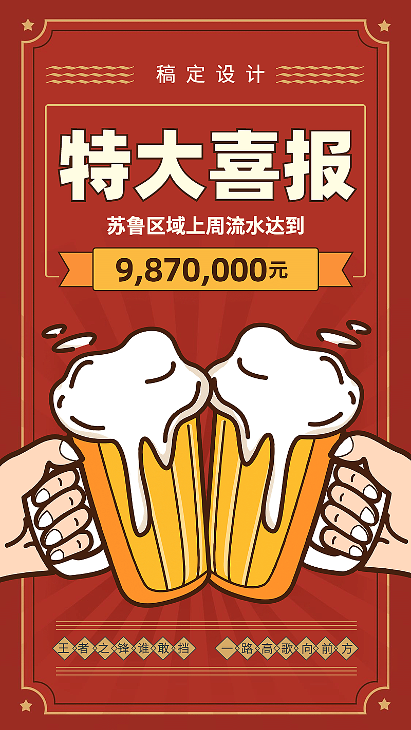 特大喜报/喜庆复古/手机海报