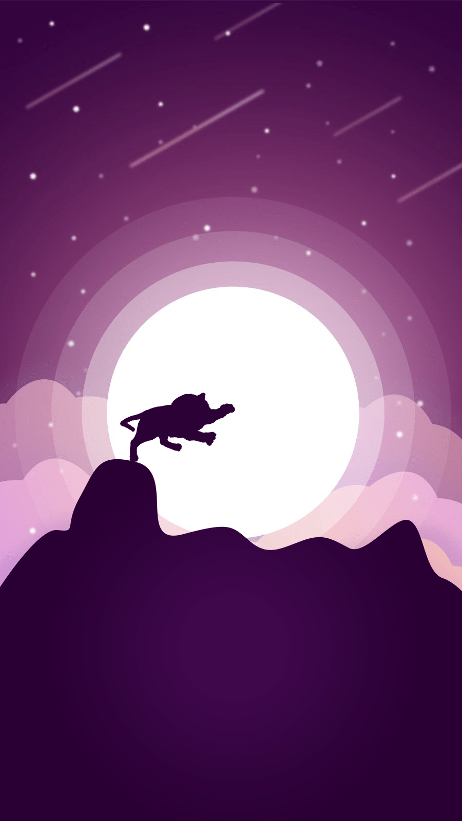Fashion Cartoon Style Mountain Scene Moon Display Instagram Highlight