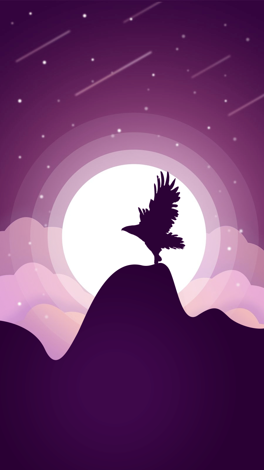 Mountain Top Stars Element Illustration Instagram Highlight