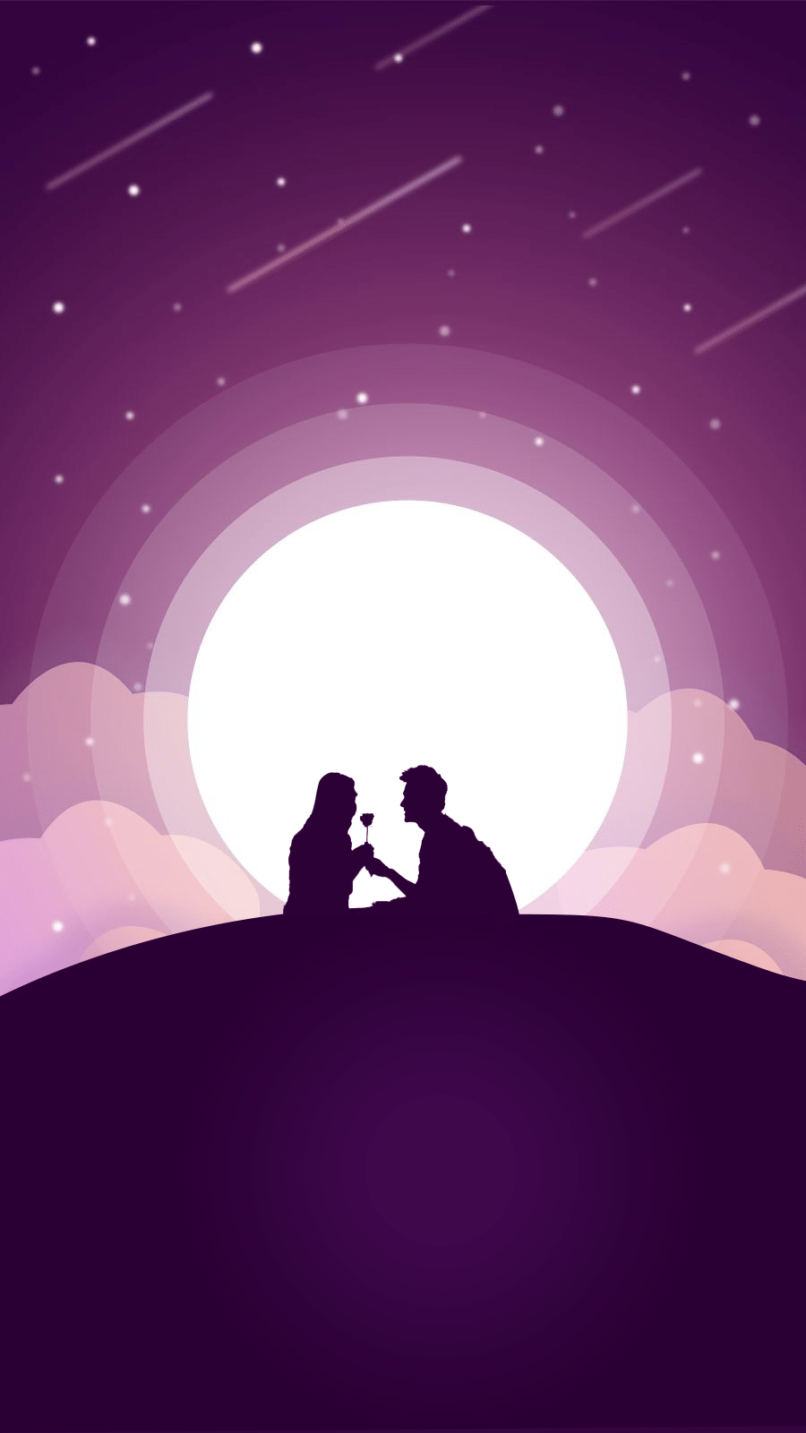 Fashion Mountain Top Couple Silhouette Illustration Instagram Highlight