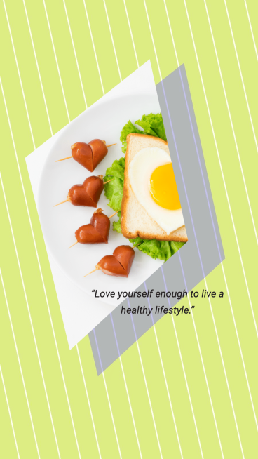 Literary Stripe Backgtound Health Breakfast Quotes Instagram Story预览效果
