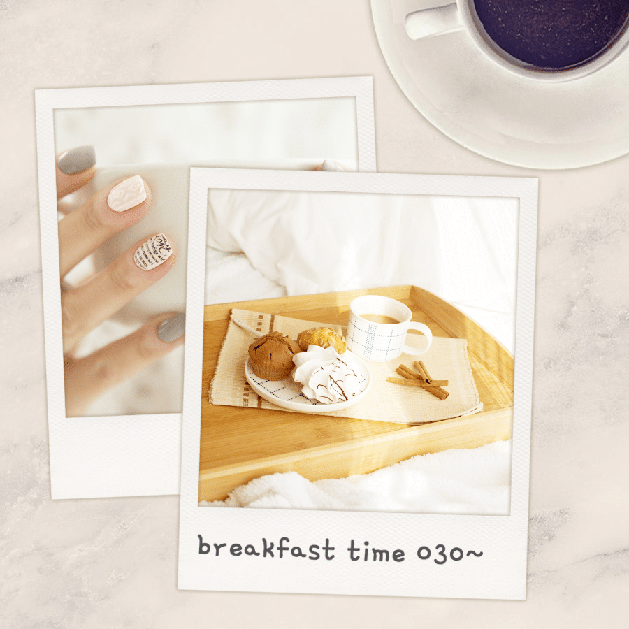 Literary Breakfast Polaroid Display Instagram Post