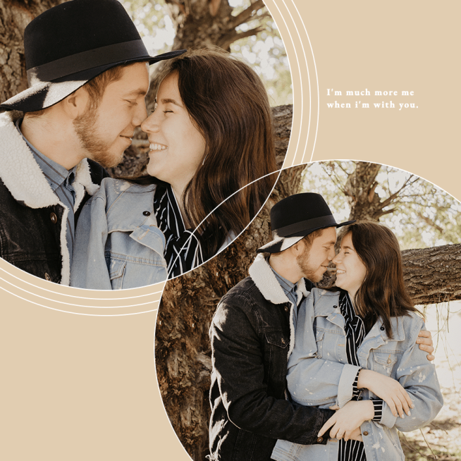 Fashion Circle Frame Smile Couple Moment Record Instagram Post预览效果