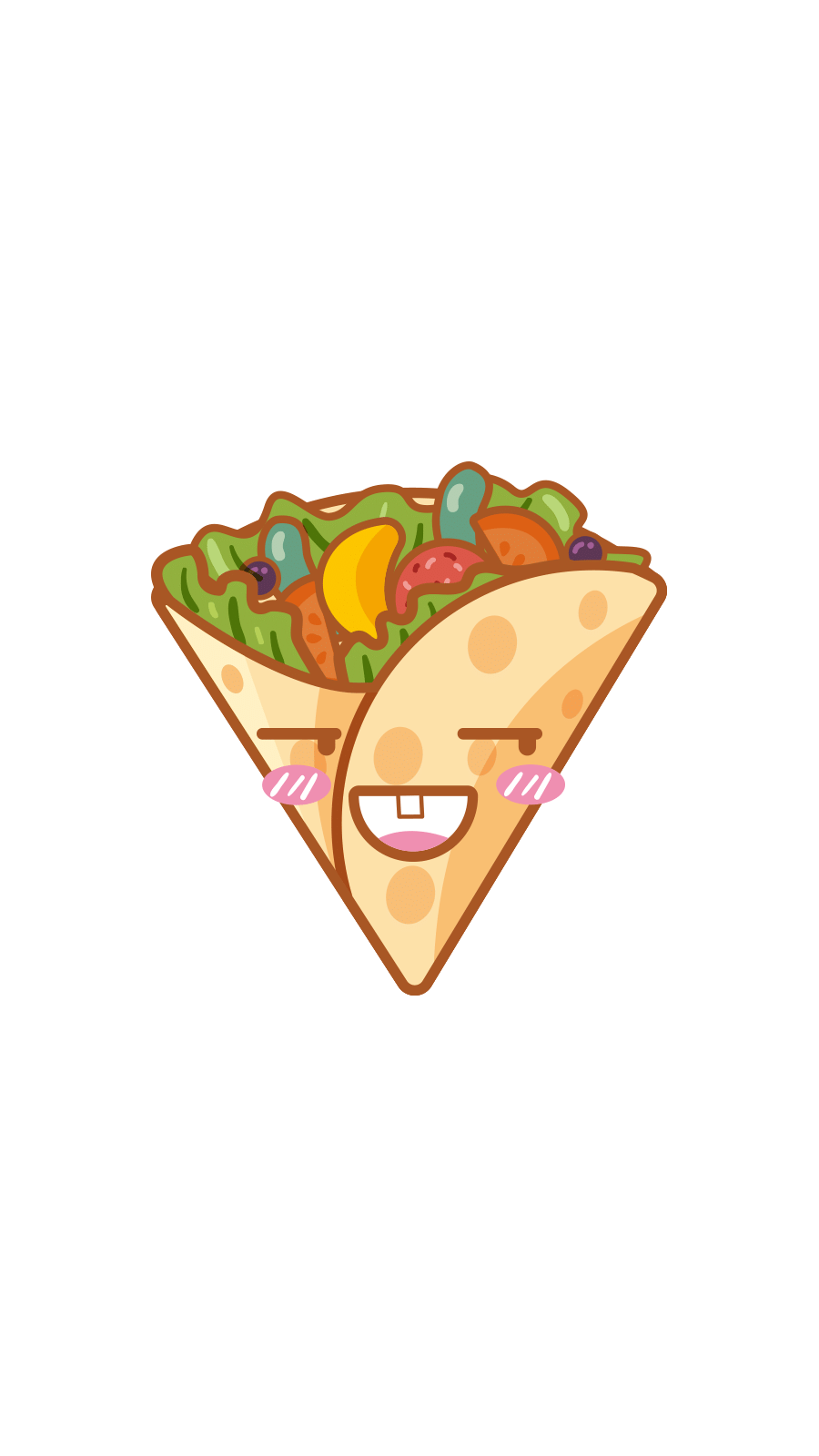Cute Cartoon Chicken Rolls Emoji Illustration Instagram Highlight