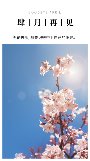 月末文艺简约海报预览效果