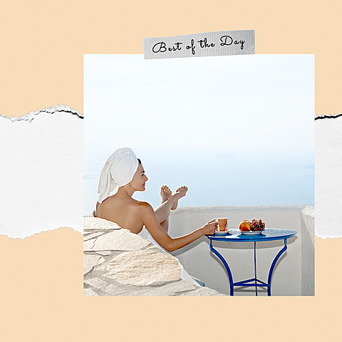 Pink Orange Background Travel Record Fashion Simple Style Poster Tear Paper Instagram Post