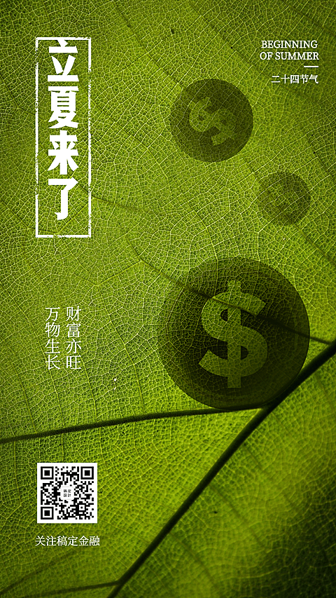 金融保险立夏节气节日创意金融海报