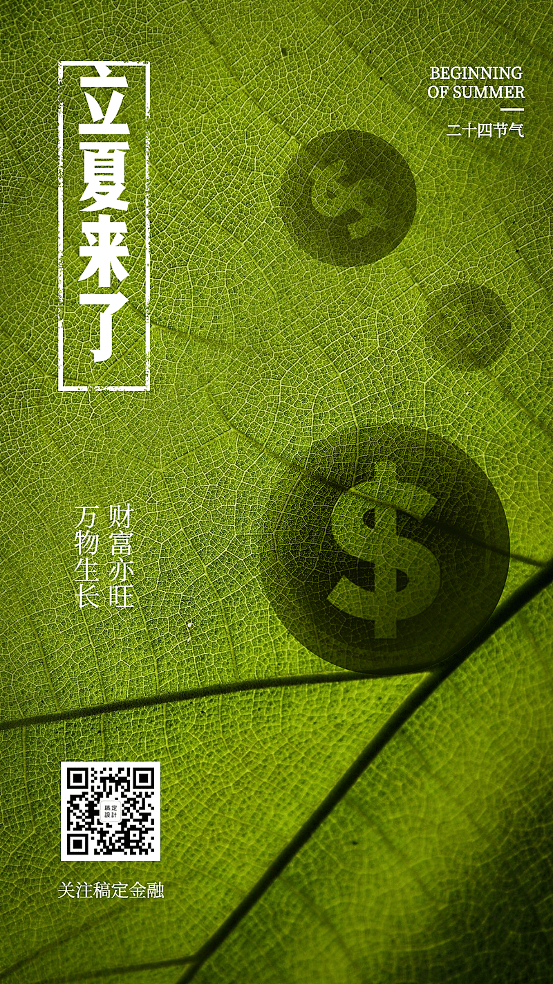 金融保险立夏节气节日创意金融海报