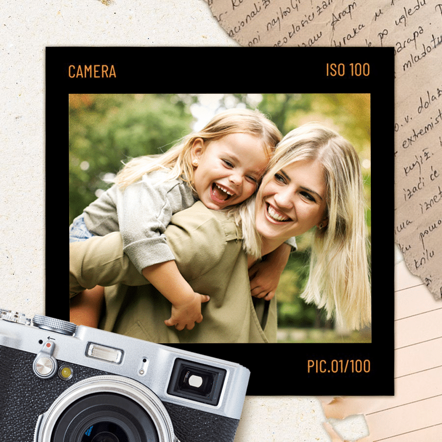 Mother’s Day Clothing Bags Promotion Fashion Simple Style Camera Simulation Poster Instagram Post