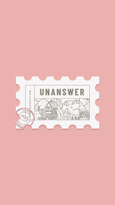 Retro Style Hand Painted Stamp Frame Text Unanswer Instagram Highlight