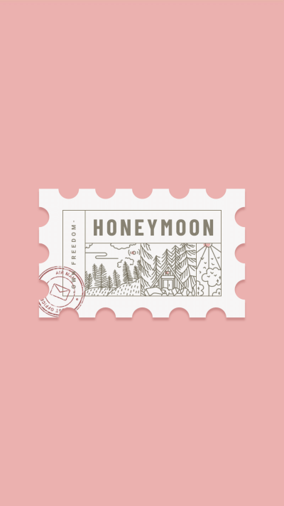 Retro Literary Stamp Honeymoon Instagram Highlight
