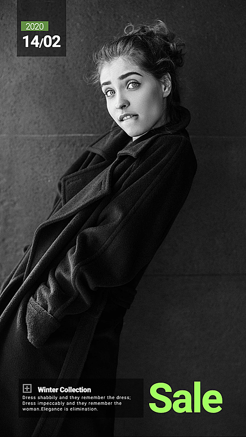 Retro Women's Wear Winter Collection Introduction Instagram Story