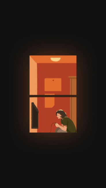 Hand Painted View from the Window Gaming Boy Illustration Instagram Highlight预览效果