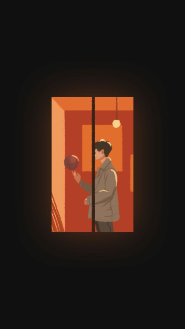 Simple Hand Painted Rectangle Element Basketball Boy Instagram Highlight预览效果
