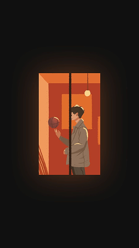 Simple Hand Painted Rectangle Element Basketball Boy Instagram Highlight