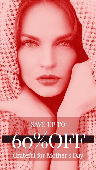 Red Filter Fashion Mother's Day Clothes Discount Sale Ecommerce Story预览效果