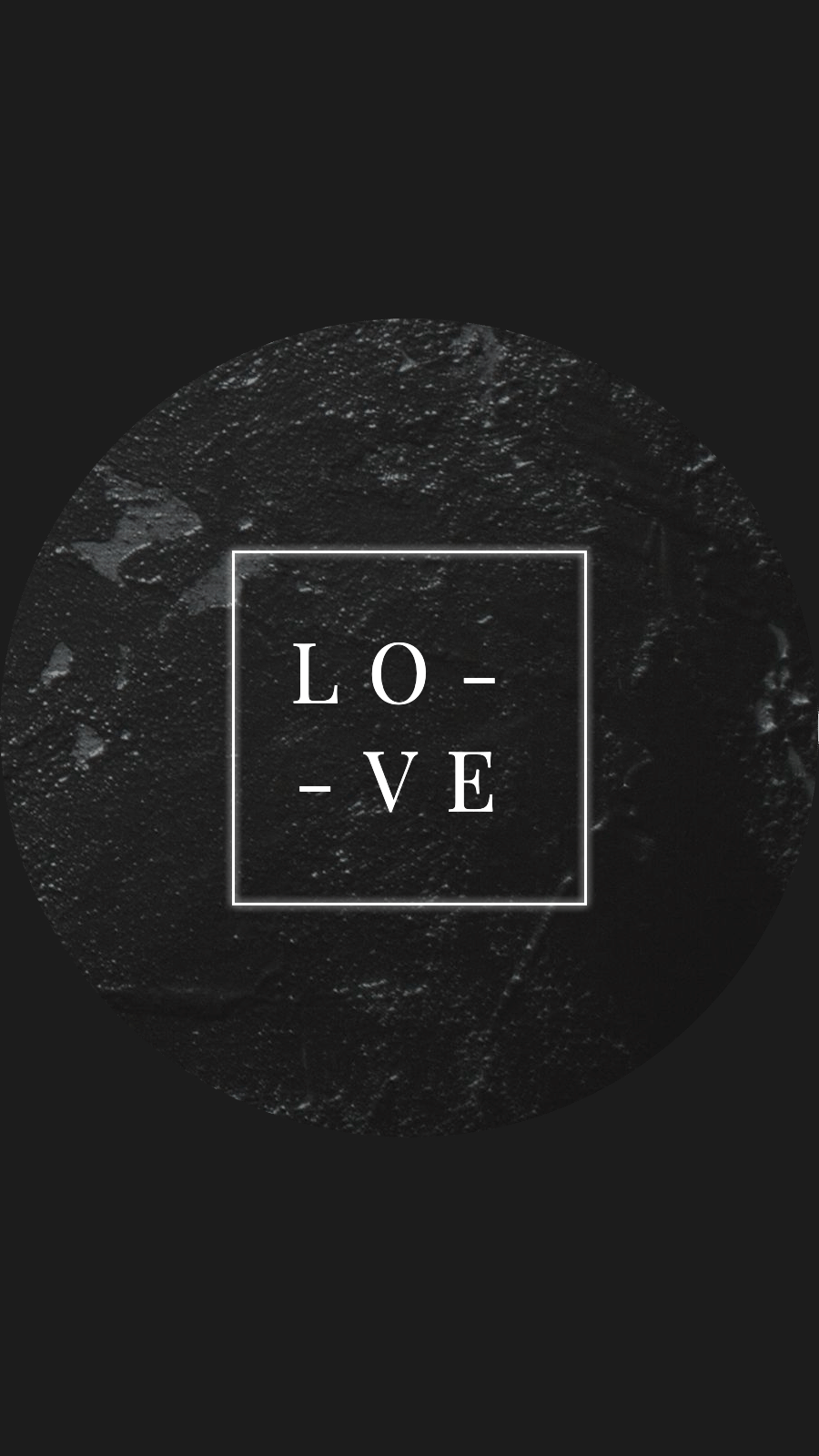 Simple Literary Black Background Square Element Love Text Instagram Highlight