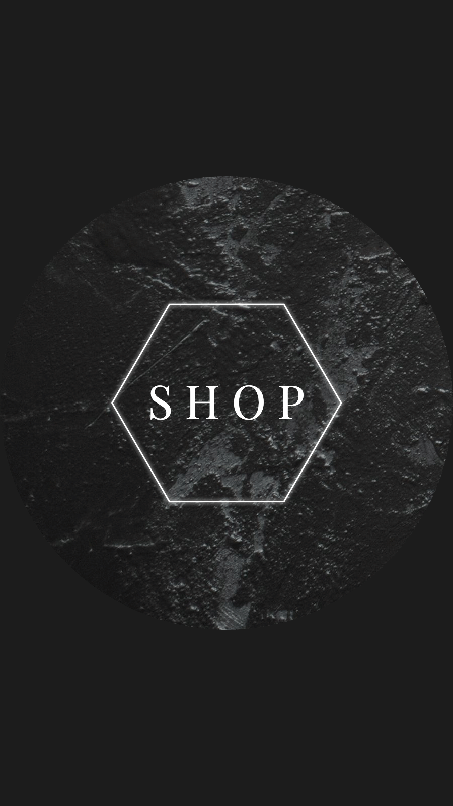 Black Background Polygon Text CLass Art Simple Style Instagram Highlight