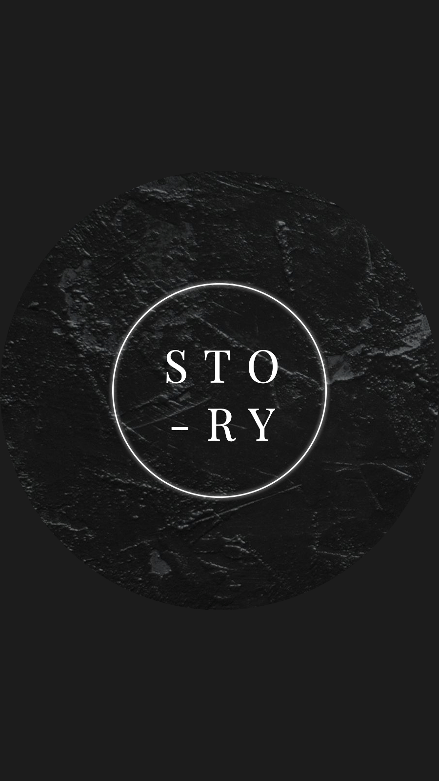 Literary Black Background Circle Element Simple Text Story Instagram Highlight