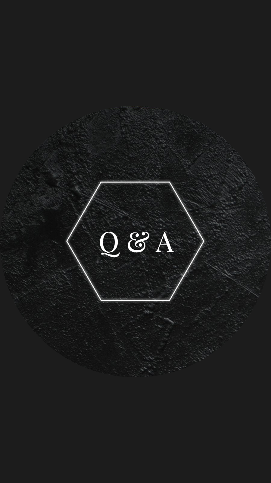 Black Background Hexagon Frame Simple Text Fashion Style Instagram Highlight