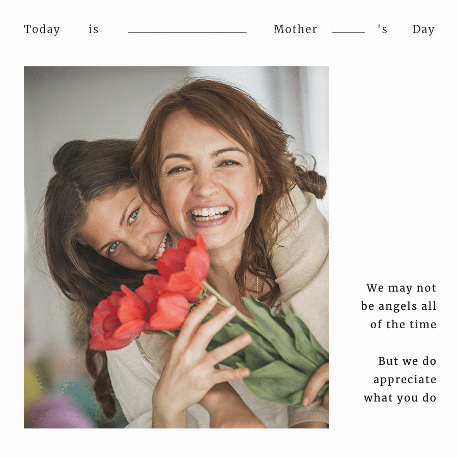  Mother’s Day Family Photo Happy Simple Fashion Style Poster Instagram Post预览效果