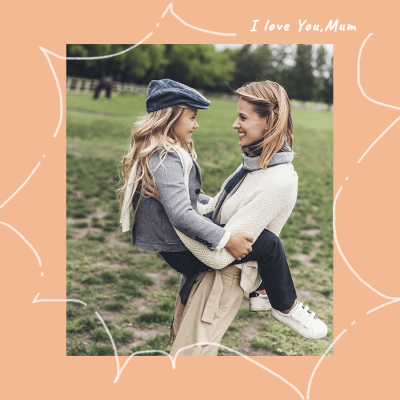 Mother’s Day Celebration Family Photo Fashion Simple Style Poster Instagram Post