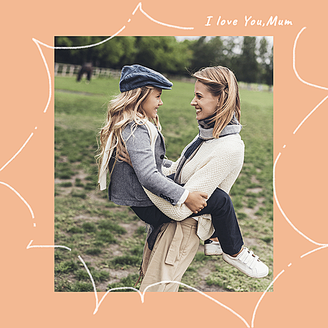 Mother’s Day Celebration Family Photo Fashion Simple Style Poster Instagram Post